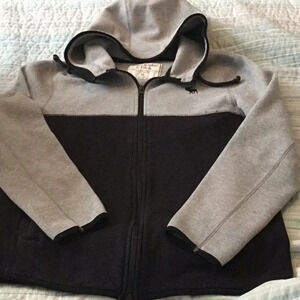 Abercrombie & Fitch Men’s XS‎ zip front hooded Jacket Gray/Black